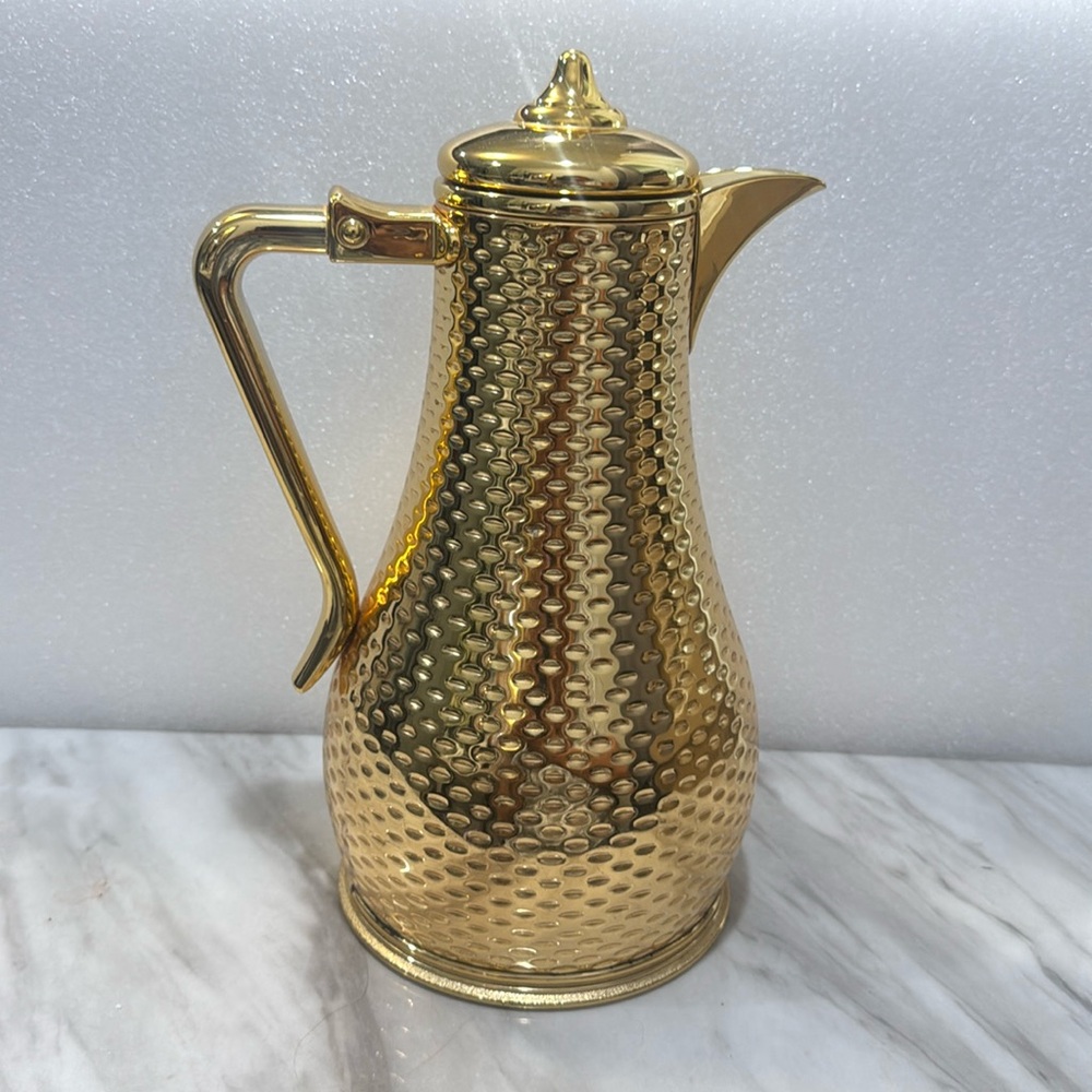 Super cute Vintage Arabic Coffee Tea Kettle Tea Pot Teapot  Dallah Gold Color